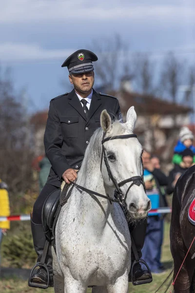 Sofia Bulgaria March 2020 Equestrian Easter Todor Day Bulgaria Policemen — 图库照片