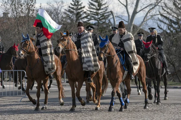 Sofia Bulgaria Marzo 2020 Pasqua Equestre Todor Day Bulgaria Poliziotti — Foto Stock