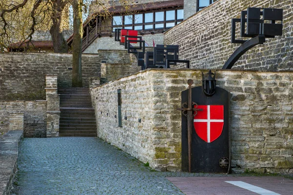 Pátio Jardim Rei Dinamarquês Tallinn Lugar Onde Segundo Lenda Nos — Fotografia de Stock