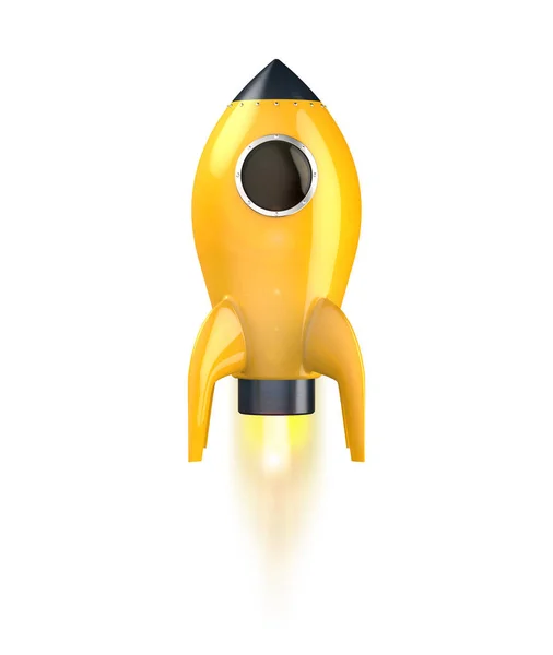 Sárga rakéta indítása — Stock Fotó