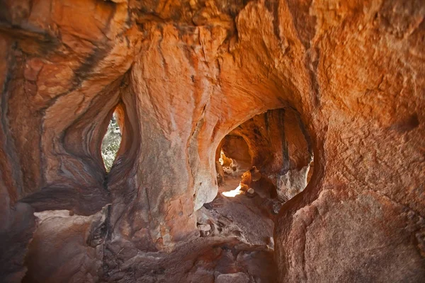 Intressanta Formationer Bordsberget Sandsten Cederberg Nära Stadsaal Grottorna Västra Udden — Stockfoto