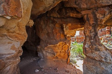 Batı Burnu 'ndaki Cederberg Vahşi Bölgesi' nde aşınmış kumtaşı oluşumları. Güney Afrika