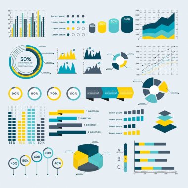 Infographics öğeleri koleksiyonu - iş vektör çizim için tanıtım, kitapçık, Web sitesi, blog, iş akışı düzeni, broşür, afiş, kartı, seçeneklerini adım, web tasarım poster afiş zaman çizelgesi