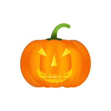 Cadılar Bayramı Balkabağı vektör simge, duygu varyasyon, emoji. Basit düz stil tasarım öğeleri. Farklı komik ve korku yüz ifadeleri.