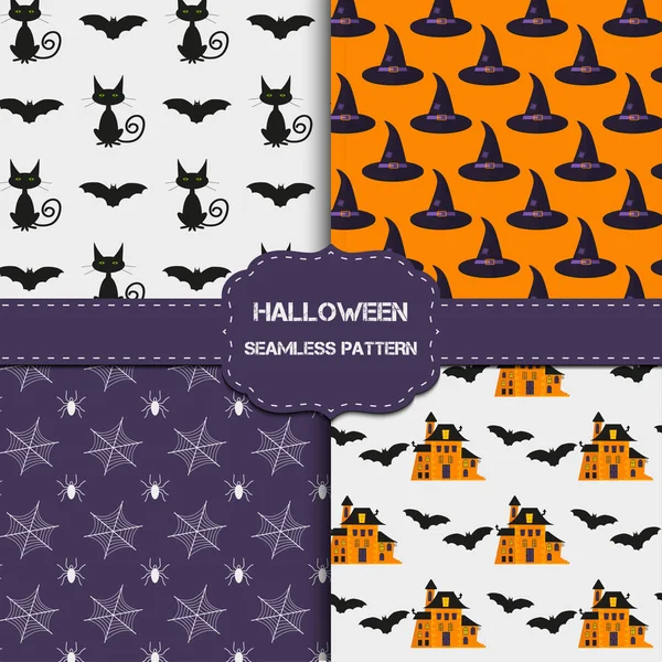Collection de motifs d'Halloween — Image vectorielle