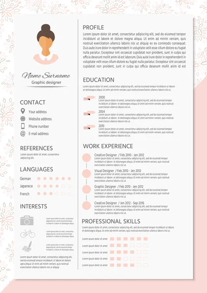 Resumen Femenino Con Diseño Infográfico Con Estilo Para Las Mujeres — Vector de stock