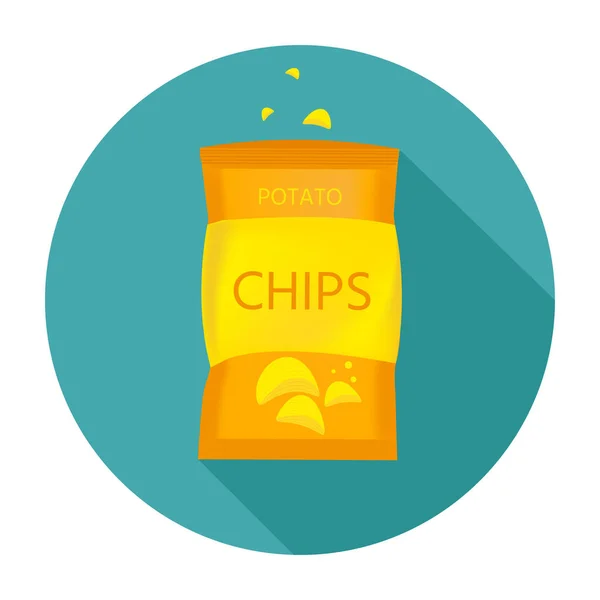 Вкусные картофельные чипсы — стоковый вектор