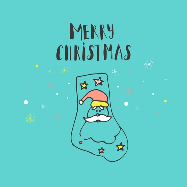 Frohe Weihnachten Süße Grußkarte Für Geschenke Skandinavischer Stil Von Einladungsplakaten — Stockvektor