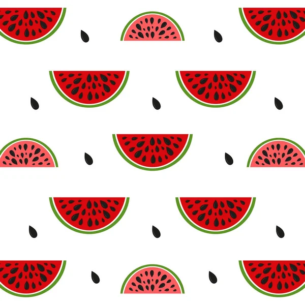 Pattern Background Watermelon Design Greeting Card Summer Invitation Trendy Fabric — Stock Vector