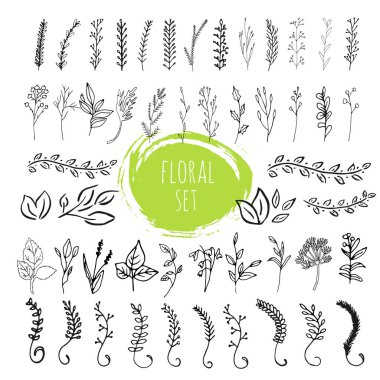 Çiçek elementleri seti