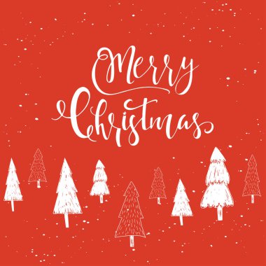 Sevimli Noel hediye kartı ile yazı alıntı Merry Christmas, sihirli anlar. Kolay düzenlenebilir bir şablona. Modern resim kartpostal, poster, tişört, afiş için.