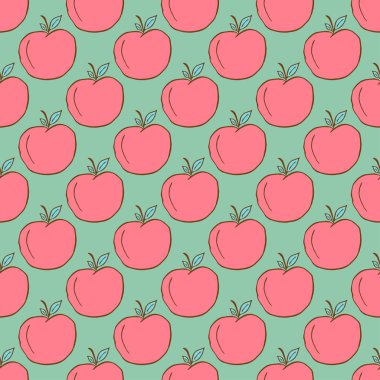 Sebze ve meyve ile sağlıklı seamless modeli. Kalite vektör arka plan diyet, eko gıda, vegan ve beslenme kavramı yararları hakkında.