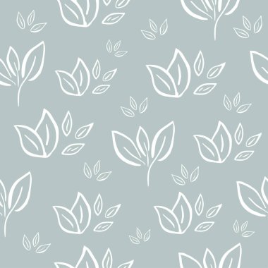 Dalları, kesintisiz ve taze desenle organik etiketleri, sağlıklı gıda ambalaj, doğal kozmetik, Dükkanı, kumaş, vegan ürün için bırakır. Yeşil vektör arka plan.