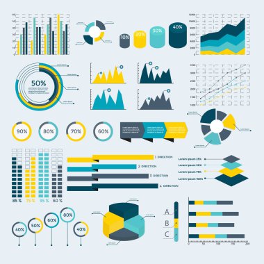 Infographics öğeleri koleksiyonu - iş vektör çizim için tanıtım, kitapçık, Web sitesi, blog, iş akışı düzeni, broşür, afiş, kartı, seçeneklerini adım, web tasarım poster afiş zaman çizelgesi