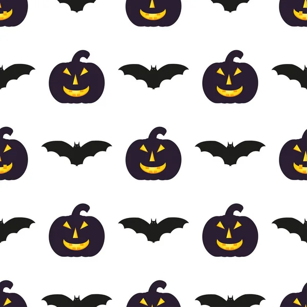 Halloween Mönster Med Holiday Symboler Vector Bakgrund För Tapet Fyllningar — Stock vektor