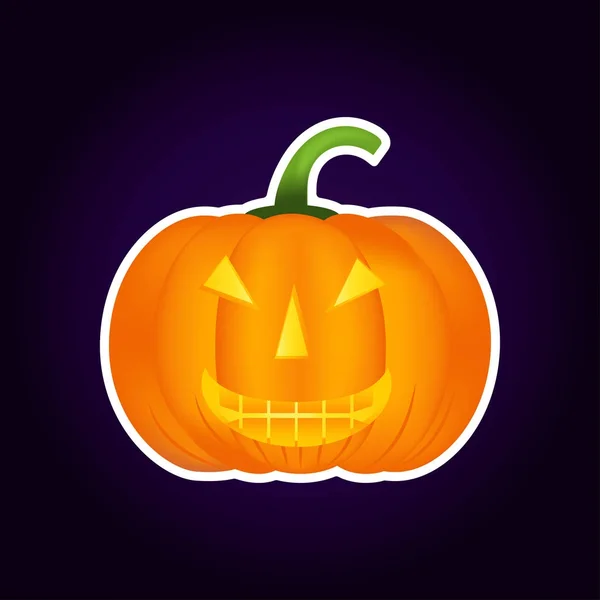 Icône Vectorielle Citrouille Halloween Variation Émotionnelle Emoji Eléments Conception Style — Image vectorielle