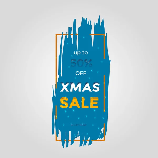 Christmas Sale Banner Shops Web Page Discount Elegant Modern Advertising — Stock Vector