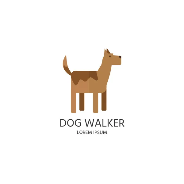 Dog walker logo — Stock Vector