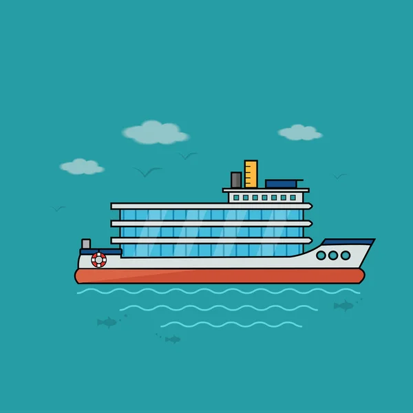 航海车辆模板 时间旅行 彩色矢量插图 — 图库矢量图片