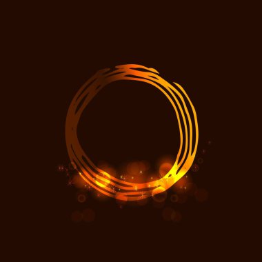 Yıldız, güneş parçacıklar ve kıvılcım Vurgu efekti, altın bokeh ışıklar glitter ve payetler koyu arka plan üzerinde parlayan daire. Vektör çizim ışıltı tasarımı için. 