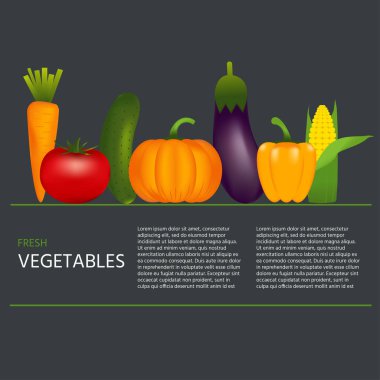 İzole sağlıklı sebze yemek kitapları ve organik tarım etiketleri Restoran menüsünde kullanılabilir. Kalite vektör çizim diyet, eko yeşil gıda hakkında