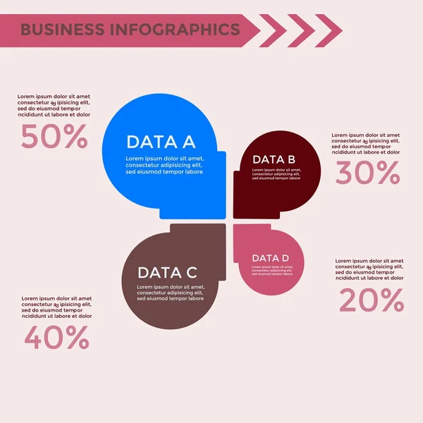 業務用インフォグラフィックテンプレート — ストックベクタ