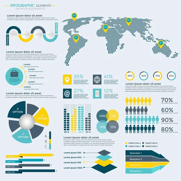 Πρότυπο επιχειρηματικού infographic — Διανυσματικό Αρχείο