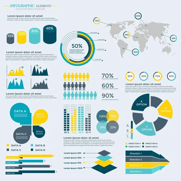 Modelo de infográfico de negócios — Vetor de Stock