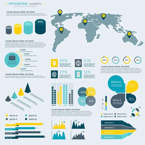 Plantilla de infografía empresarial — Vector de stock