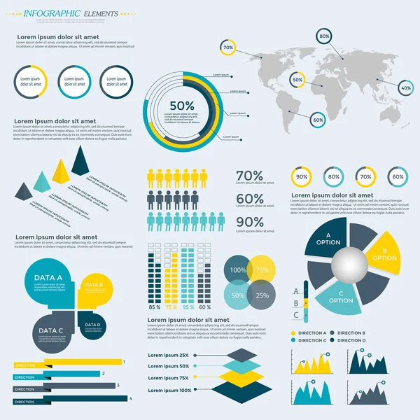 Modelo de infográfico de negócios — Vetor de Stock