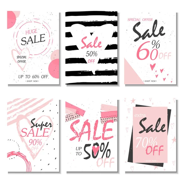 Disegno carte sconto — Vettoriale Stock