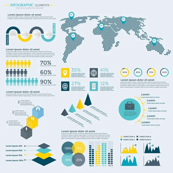 Plantilla de infografía empresarial — Vector de stock