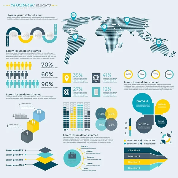 Πρότυπο επιχειρηματικού infographic — Διανυσματικό Αρχείο