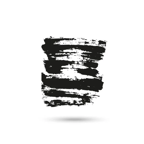 Мазки Кисти Нарисованные Вручную Изолированные Белом Фоне Тенью Кадрами Текста — стоковый вектор