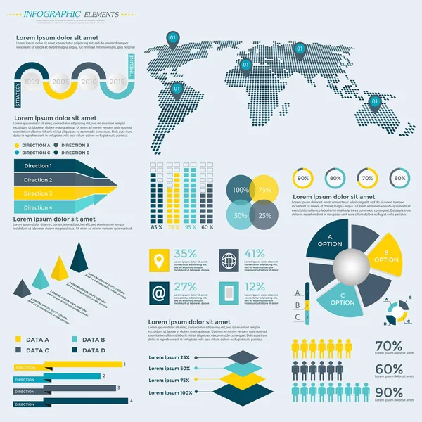 Modèle infographique d'entreprise — Image vectorielle