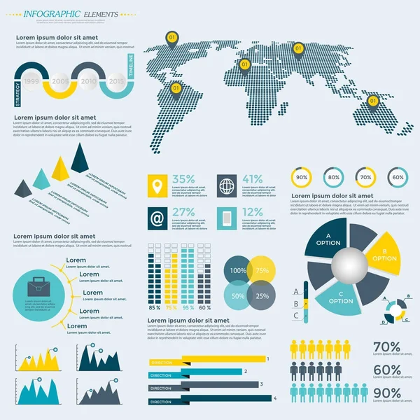 Plantilla de infografía empresarial — Vector de stock