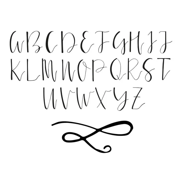 Καλλιγραφία χειρόγραφη γραμματοσειρά — Διανυσματικό Αρχείο