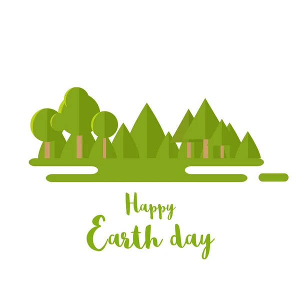 Earth Day Postkarte Umweltfreundliches Ökologisches Konzept Hintergrund Zum Weltumwelttag Planeten — Stockvektor