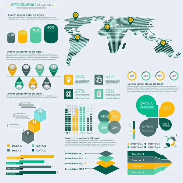 Plantilla de infografía empresarial — Archivo Imágenes Vectoriales