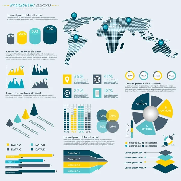 Plantilla de infografía empresarial — Vector de stock