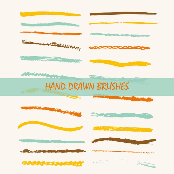 Collection of hand drawn borders. — Stock Vector