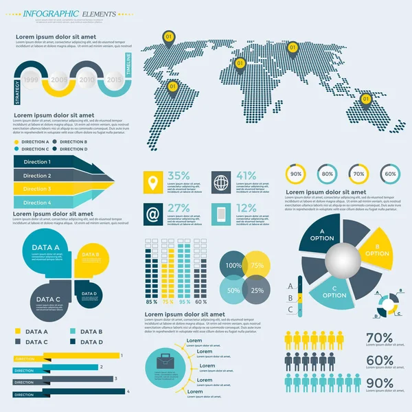 Plantilla de infografía empresarial — Vector de stock