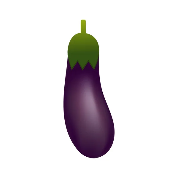 Aubergine Saine Avec Vitamines Minéraux Illustration Vectorielle Qualité Sur Régime — Image vectorielle