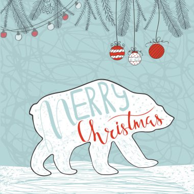 Kutup ayısı ile tebrik kartı 