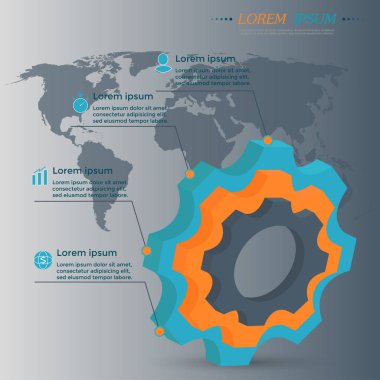 Teknolojik Infographic düz tasarım