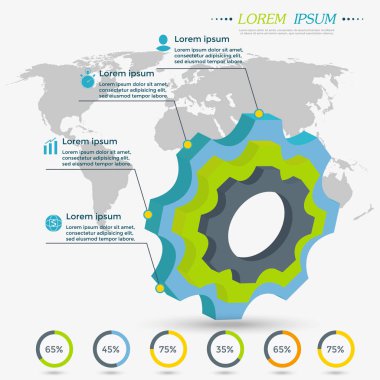 Teknolojik Infographic düz tasarım