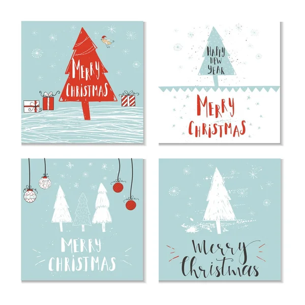 Bir dizi Noel tebrik kartı.