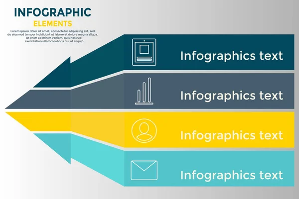 現代のビジネス紙の Infografics チャートやグラフのオプション バナー ベクトル図モダンなデザイン テンプレート — ストックベクタ