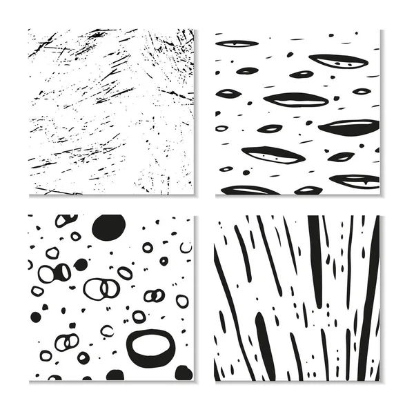 Texture disegnate a mano con inchiostro — Vettoriale Stock