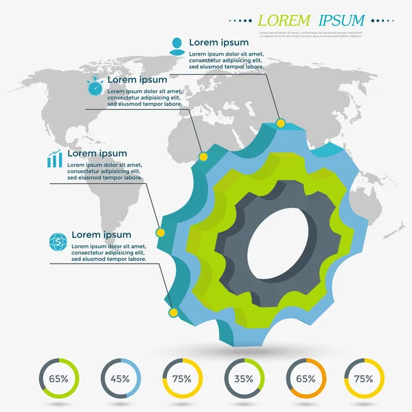 Teknolojik Infographic düz tasarım